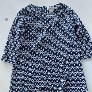 Vineyard Vines Navy and White Cotton Blend Shirt